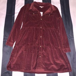 American Eagle corduroy shirt dress